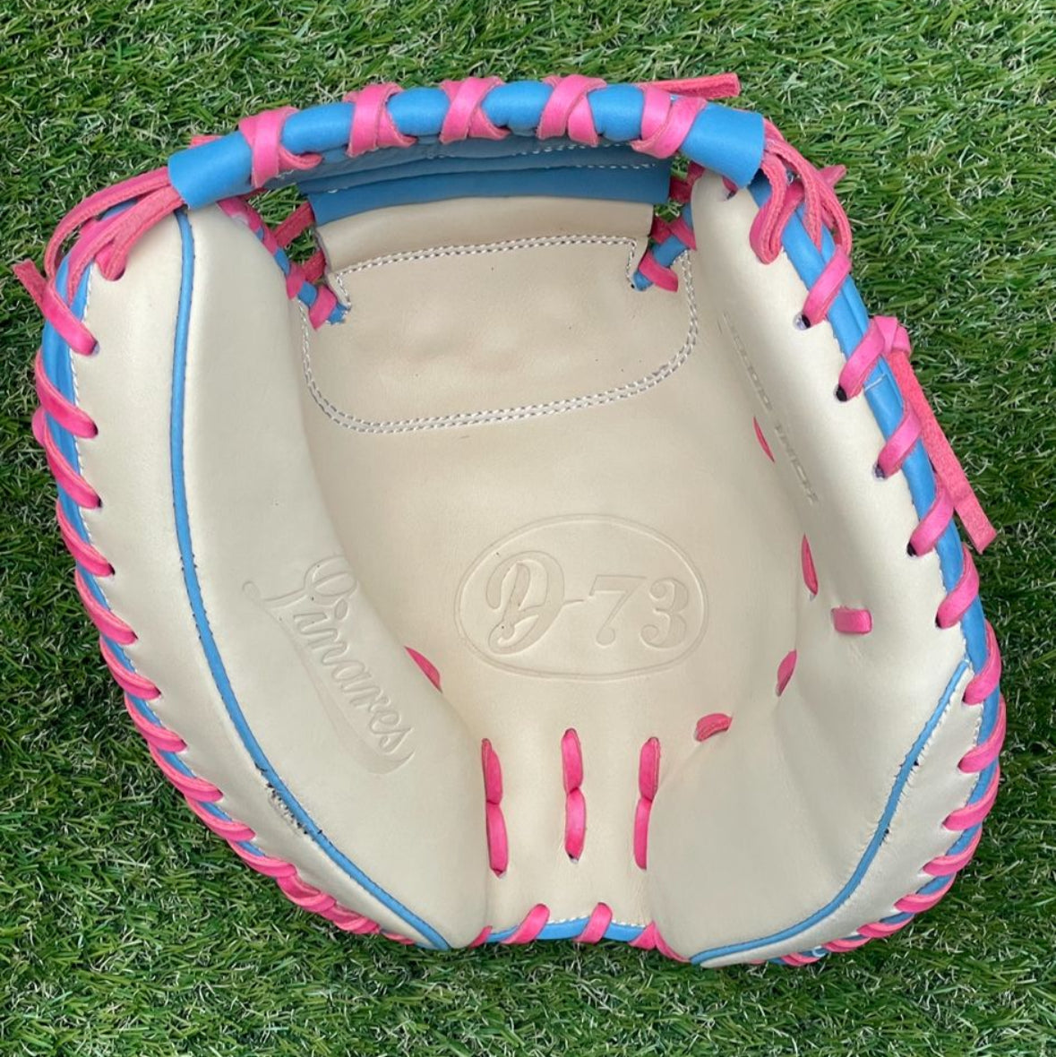 Catcher’s Mitt 33” Baby Blue and Blonde