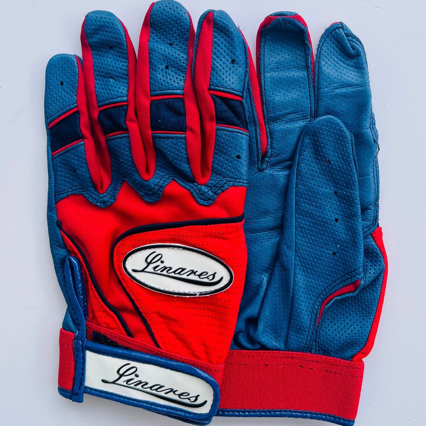 Red and Navy Batting Gloves- XXLarge